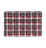 Pallet Sofa Cushions 7 pcs Red Check Pattern