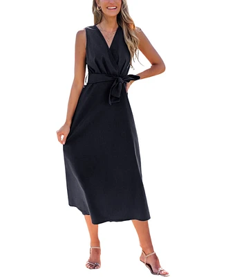 Cupshe Women's Timeless Navy Midi Beach Dress