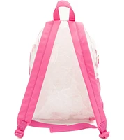 Packed Party Pink Party Clear Backpack Women's Fashion Shoulder Book Bag Confetti Backpack for Ladies for Work, Travel and More (Pink Party Collection
