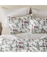 Linery & Co. Holiday Printed Microfiber Quilt Set with Shams