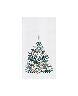 Emerald Green Christmas Tree Cotton Flour Sack Kitchen Dish Cotton Flour Sack Kitchen Dish Towel 27L x 18W in.