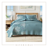 Linery & Co. Coastal Microfiber Quilt Set With Shams