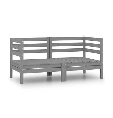 Patio Corner Sofas 2 pcs Solid Wood Pine