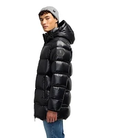 Pajar Men's Dechen Long Channel Quilted Puffer with Detachable Hood
