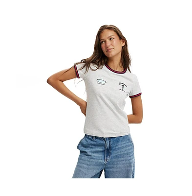 Cotton On Women's Fitted Graphic Longline Tee