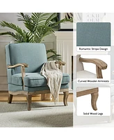 Rinaldo Wooden Upholstered Armchair with Legs
