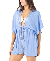 Roxy Juniors' Sun Kissed Lace Trim Kimono