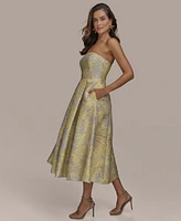 Donna Karan New York Women's Strapless Jacquard Dress
