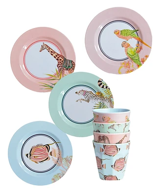 Yvonne Ellen Safari 8-Pc. Picnic Set, Service For 4