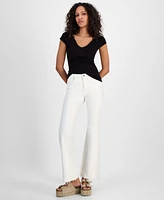 7 For All Mankind Women's Rib-Knit Top