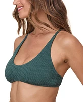 Andie Women's The Valencia Convertible-Strap Textured Weave Bikini Top