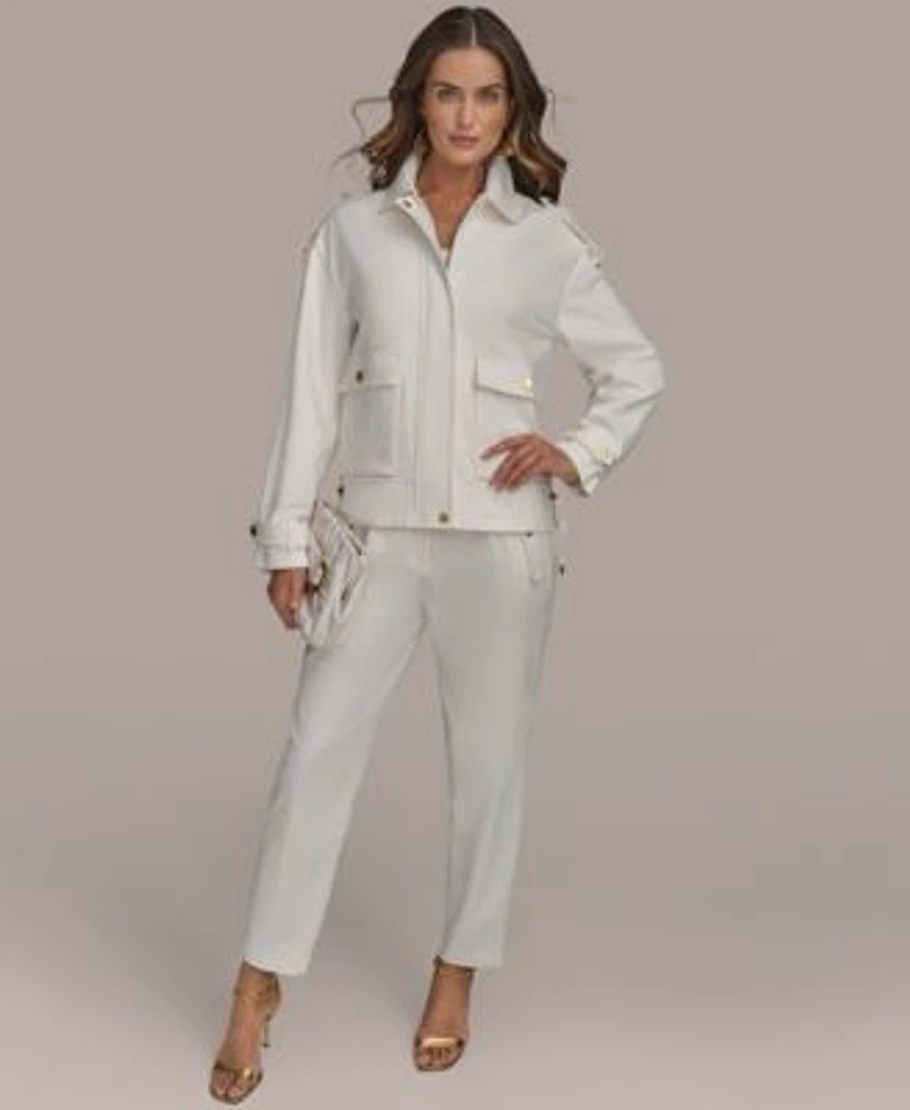 Donna Karan New York Womens Utility Jacket Slim Leg Pants
