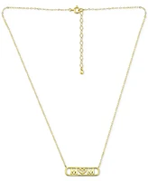 Giani Bernini Mom Heart Pendant Necklace 18k Gold-Plated Sterling Silver (also Silver), 16" + 2" extender, Exclusively at Macy's