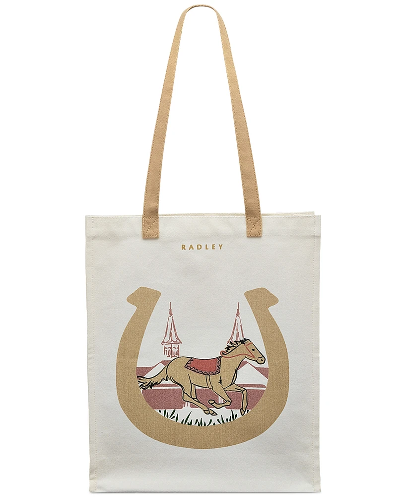 Radley London Kentucky Derby Medium Canvas Open Top Tote