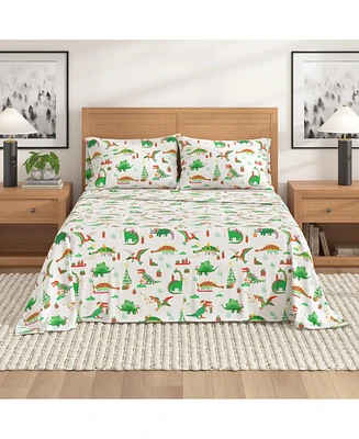 Linery & Co. Christmas Turkish Cotton Double-Brushed Flannel Bed Sheet Set