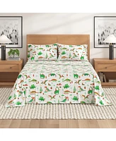 Linery & Co. Christmas Turkish Cotton Double-Brushed Flannel Bed Sheet Set