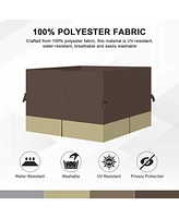 Aoodor 12' x 12' Gazebo Curtain Replacement Universal 4-Panel Sidewalls (Only Curtain)