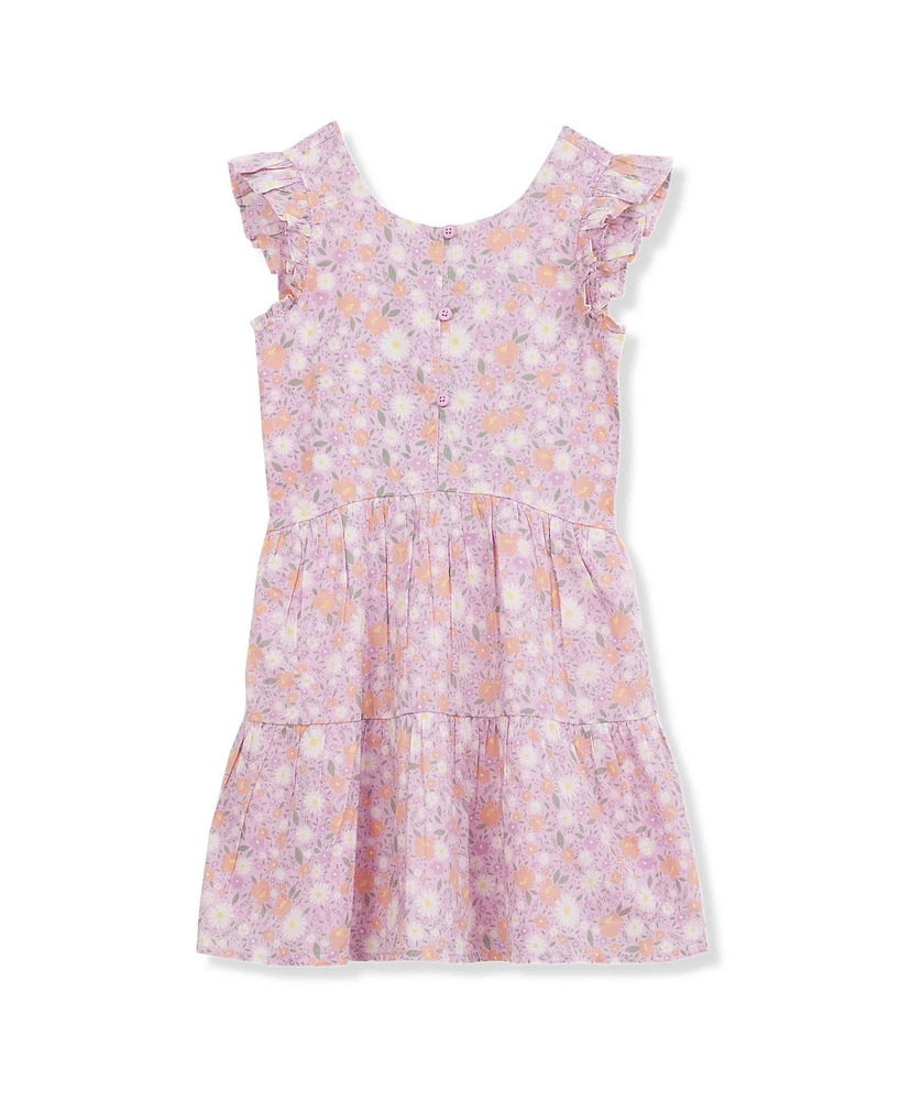 Lands' End Girls Flutter Sleeve Gauze Dress