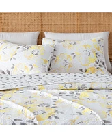 Linery & Co. Watercolor Flowers Microfiber Quilt Set With Shams