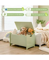 Wooden Kids Toy Box with Safety Hinge