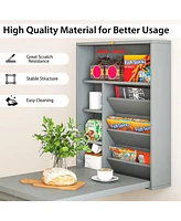 Wall-Mounted Fold-Out Convertible Floating Desk Space Saver