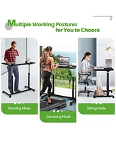 Height Adjustable Computer Desk Sit to Stand Rolling Notebook Table