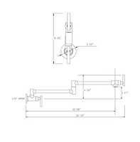 Pot Filler Faucet Wall Mount