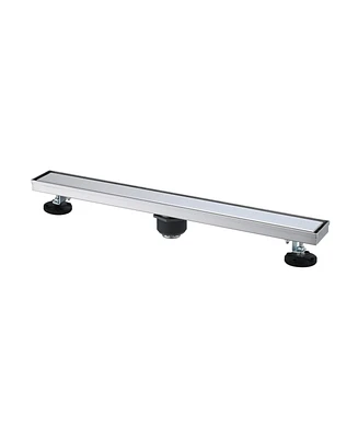 24 Inches Linear Shower Drain, Included Hair Strainer and Leveling Feet
