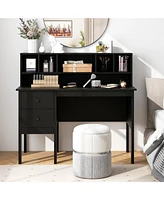 48 Inch Computer Desk with Drawers Power Outlets