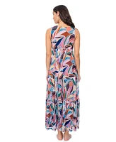 Profile by Gottex Women's Aura V Neck Maxi Mesh Dress