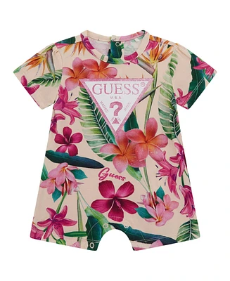 Guess Baby Girls Stretch Jersey Printed Shortall