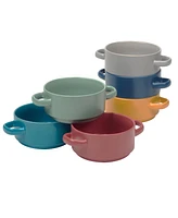 Certified International Matte Glaze Soup Crocks, Set of 6, Service for 4