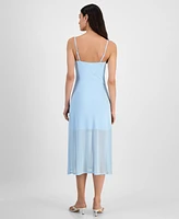 Bar Iii Women's Mesh Midi Slip Dress, Exclusively at Macy's