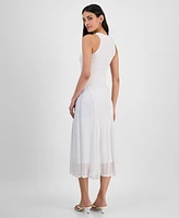 Bar Iii Women's Rhinestone Mesh Midi Dress, Exclusively at Macy's