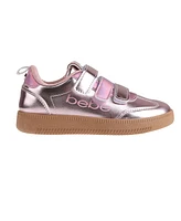 Bebe Little Girls Low Top with Multi Metallic Sneakers