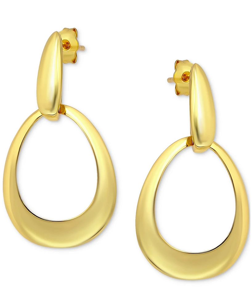 Giani Bernini Oval Doorknocker Drop Earrings, Set Sterling Silver or 18k Gold-plated Exclusively at Macy's