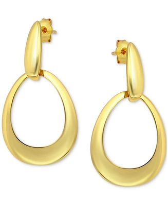 Giani Bernini Oval Doorknocker Drop Earrings, Set Sterling Silver or 18k Gold-plated Exclusively at Macy's