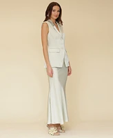 Avec Les Filles Women's Bias-Cut Trumpet Maxi Skirt