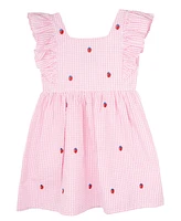Rare Editions Toddler and Little Girls Strawberry Seersucker Dress
