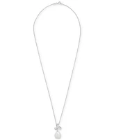 Cultured Freshwater Pearl & Diamond (1/10 ct. t.w.) Pendant Necklace & Drop Earrings Set in Sterling Silver
