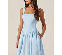 Astr the Label Women's Thierry Linen Corset Dress