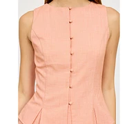 En Saison Women's Amira Peplum Top