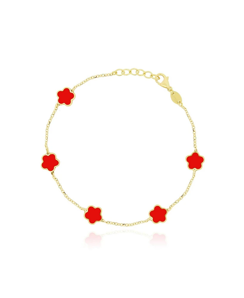 The Lovery Coral Flower Bracelet 14K Gold