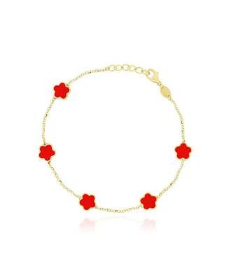 The Lovery Coral Flower Bracelet 14K Gold