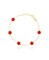 The Lovery Coral Flower Bracelet 14K Gold