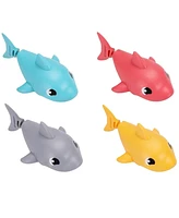 Sperric Toddler Wind-Up Floating Shark Bath Toys – 12PCS Colorful Swimming Sharks, Interactive & Battery-Free Water Play Set Bath, Pool & Summe