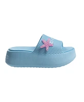 Bebe Little and Big Girls Stylish Comfortable Summer Platform with Starfish Charm Slides