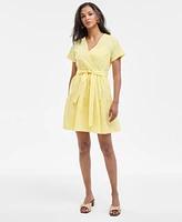 Hugo Women's Cotton Short-Sleeve Fit & Flare Dress