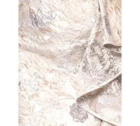 Xscape Petite One-Shoulder Metallic Jacquard Gown