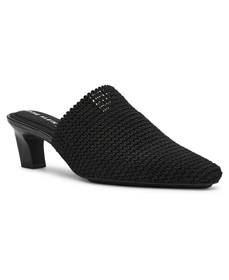 Anne Klein Women's Sianna Knit Block Heel Mules
